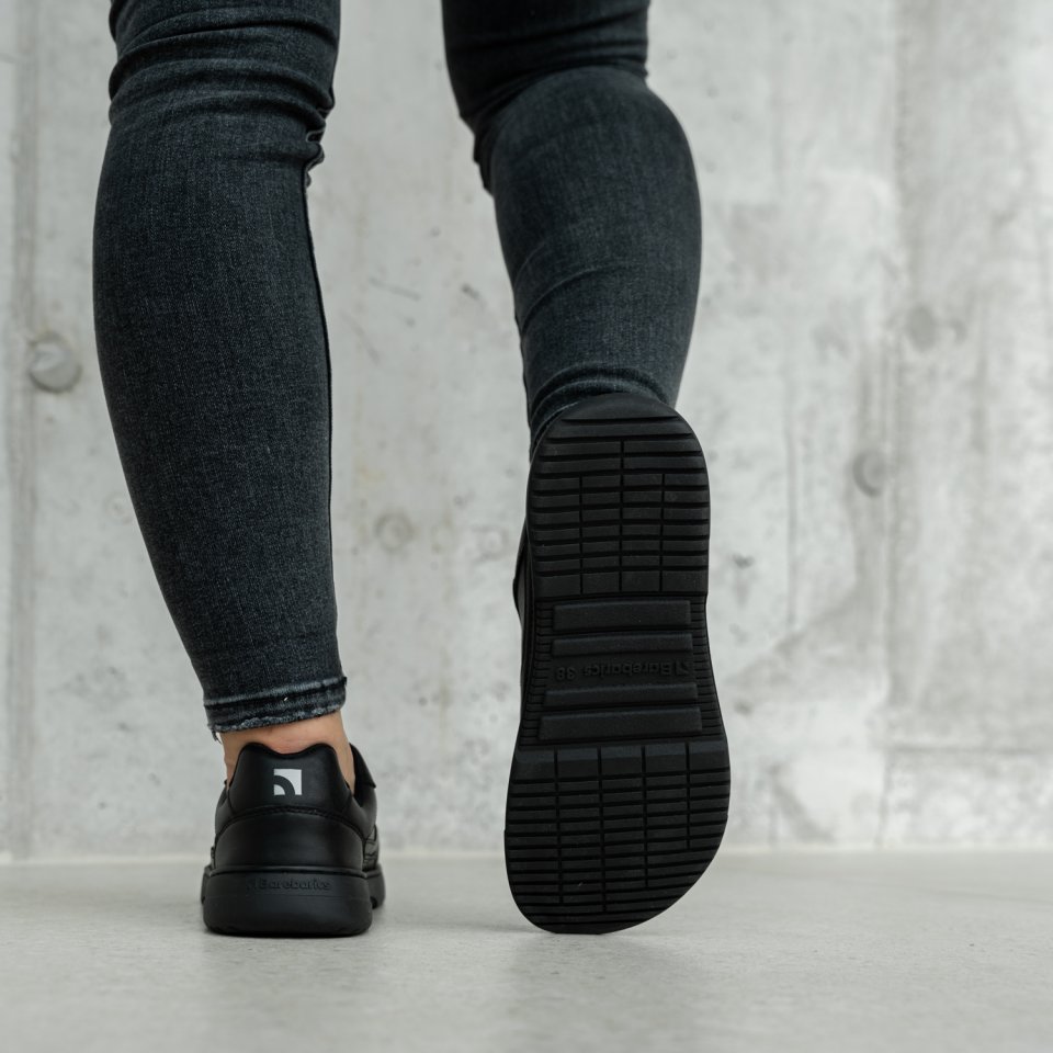 Barefoot Sneakers Barebarics Zing - All Black - Leather
