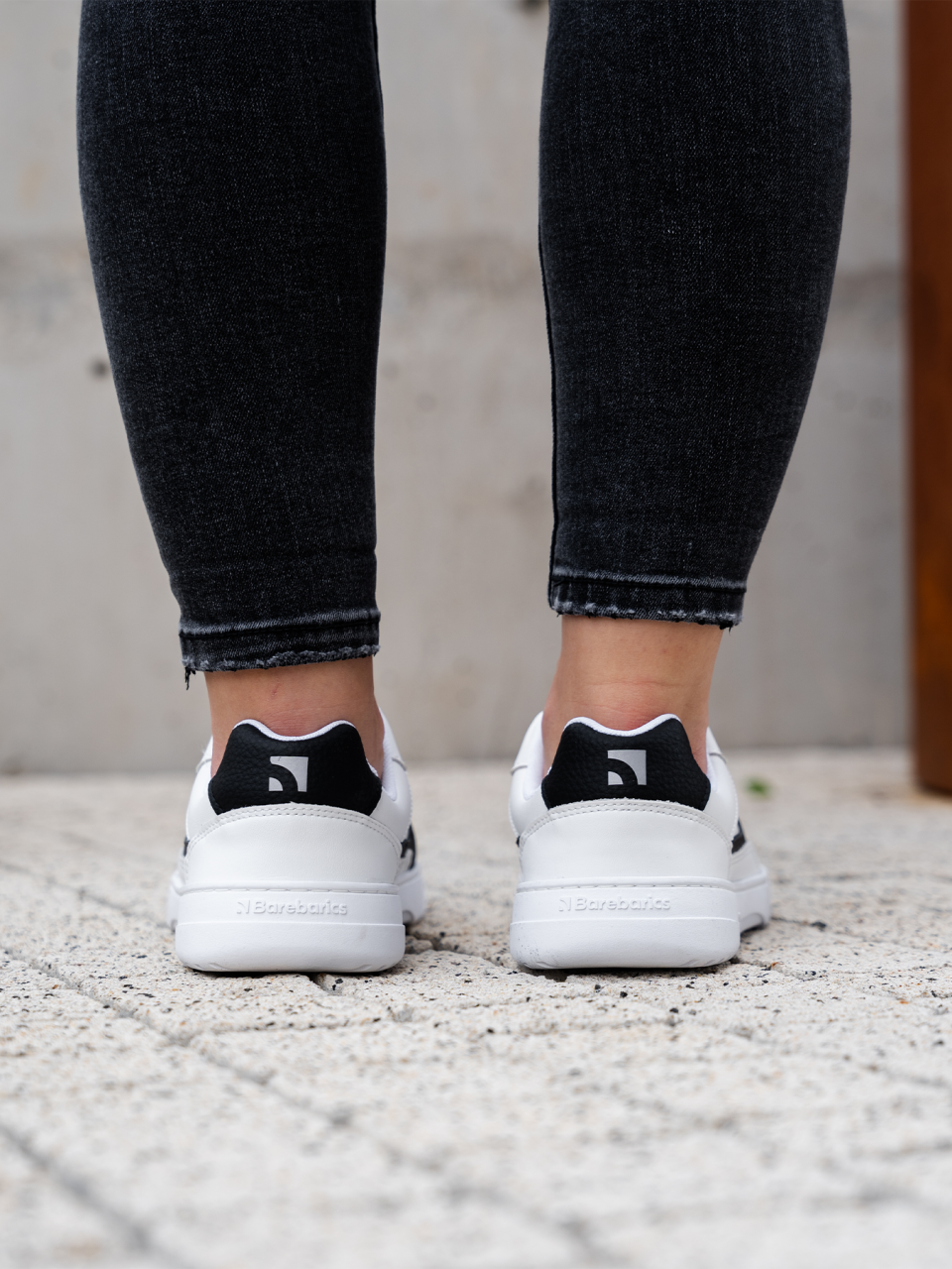 Barefoot Sneakers Barebarics Zing - White & Black - Leather