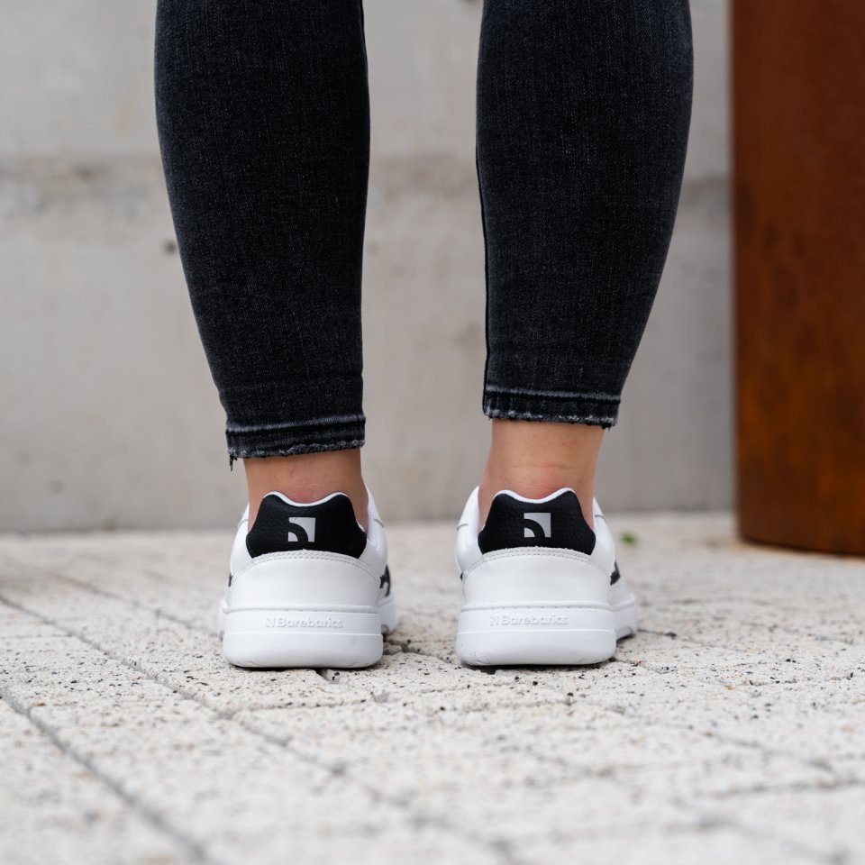 Barefoot Sneakers Barebarics Zing - White & Black - Leather