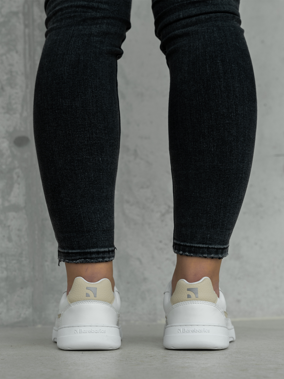 Barefoot Sneakers Barebarics Zing - White & Cream - Leather