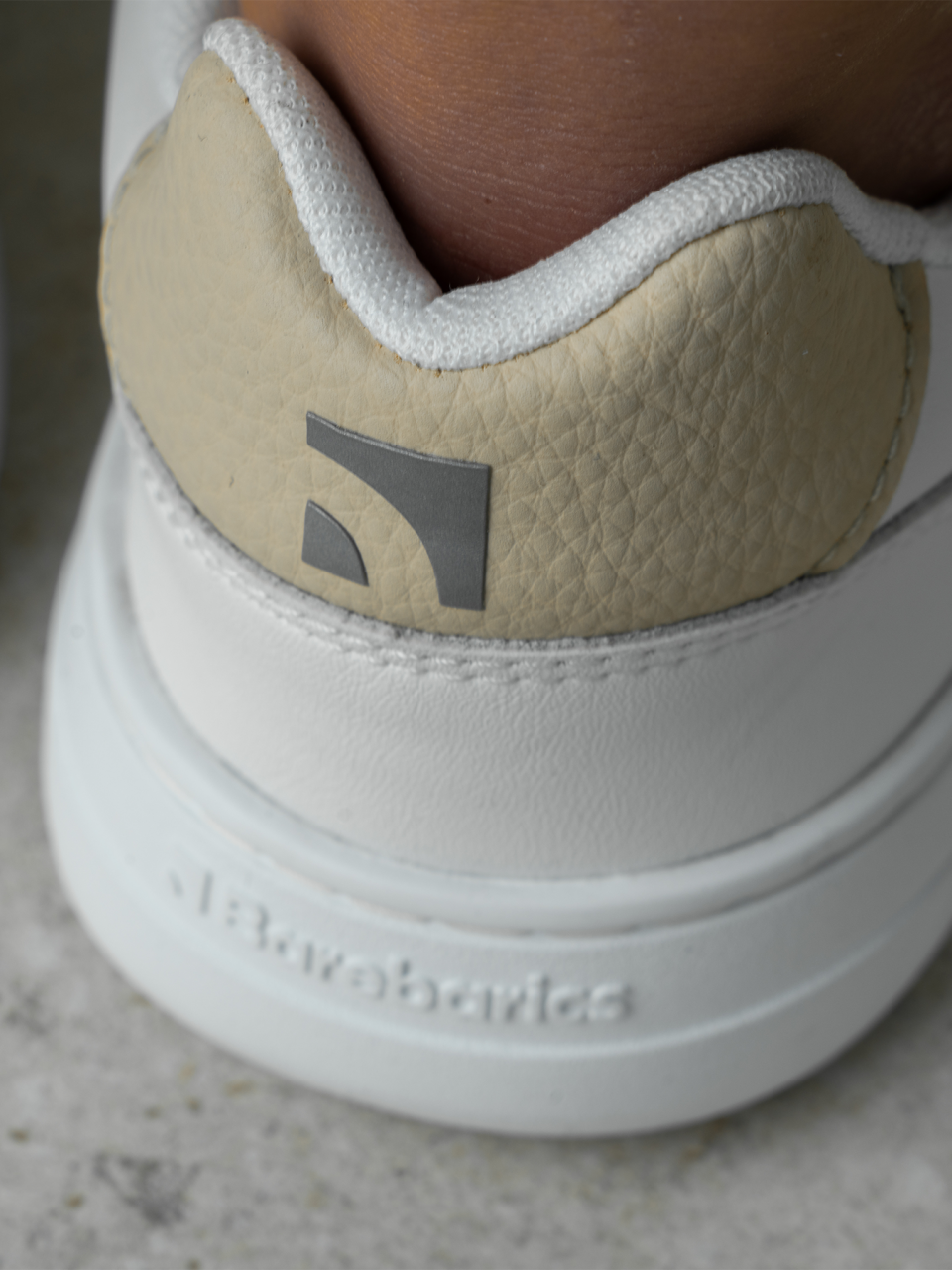 Barefoot Sneakers Barebarics Zing - White & Cream - Leather