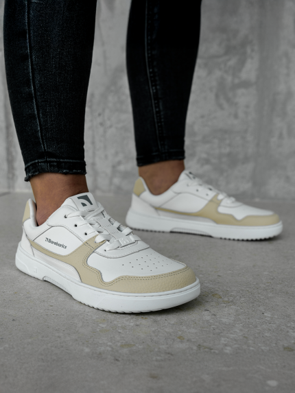 Barefoot Sneakers Barebarics Zing - White & Cream - Leather