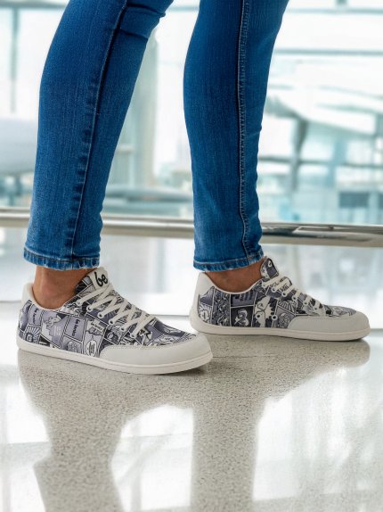 Barfuß Sneakers Be Lenka Rebound - Comics Black & White