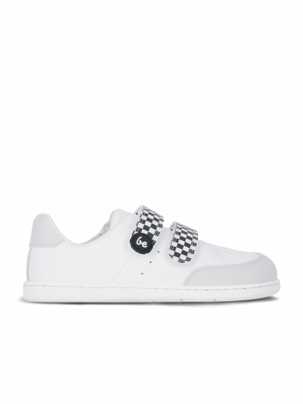 Kinder Barfuß Sneakers Be Lenka Energise Preschool - White & Checkerboard
