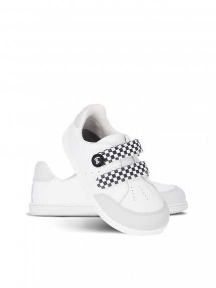Kinder Barfuß Sneakers Be Lenka Energise Preschool - White & Checkerboard
