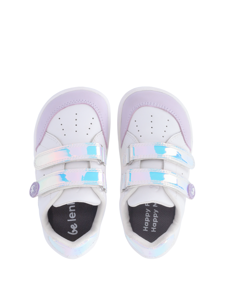 Kinder Barfuß Sneakers Be Lenka Energise Kids - White & Iridescent