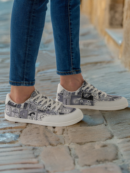 Barefoot zapatillas Be Lenka Rebound - Comics Black & White