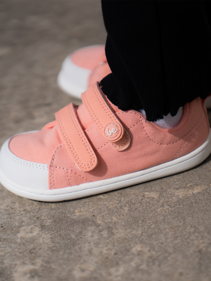 Kinder Barfuß Sneakers Be Lenka Canvi Kids - Coral Pink