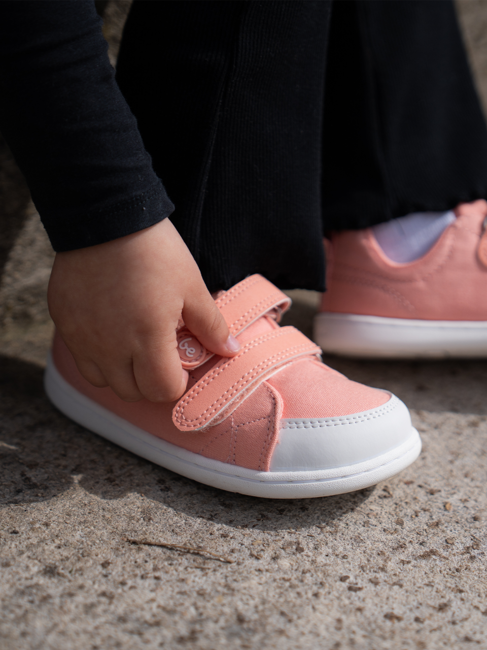 Kinder Barfuß Sneakers Be Lenka Canvi Kids - Coral Pink