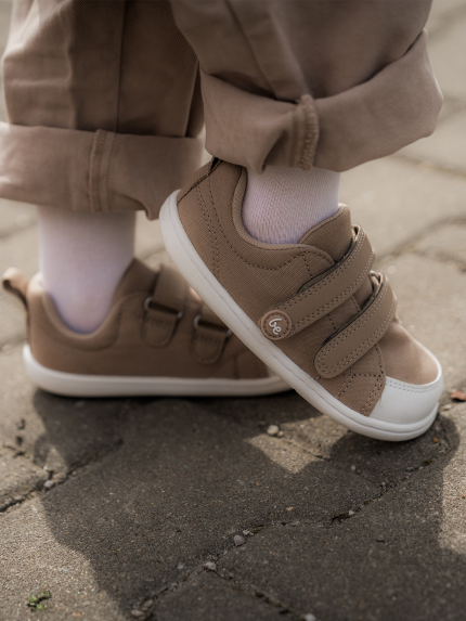 Kinder Barfuß Sneakers Be Lenka Canvi Kids - Light Brown