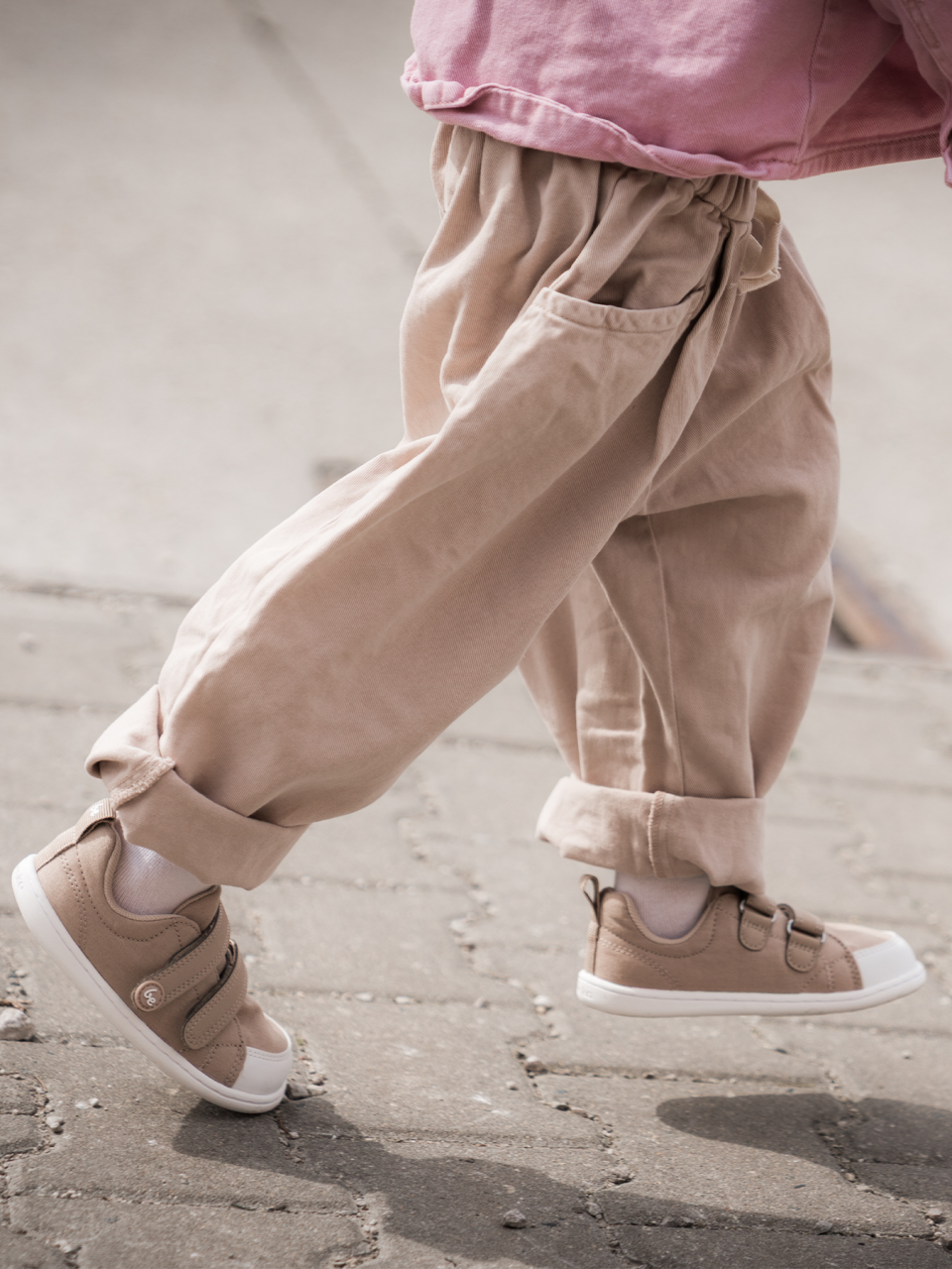 Kinder Barfuß Sneakers Be Lenka Canvi Kids - Light Brown