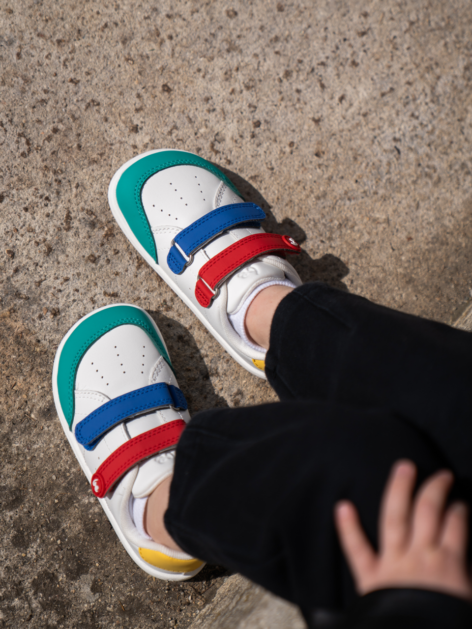 Dziecięce trampki barefoot Be Lenka Energise Kids - White & Multicolour