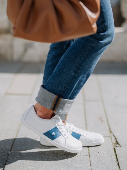 Barefoot Sneakers Be Lenka Elite - White & Dark Blue