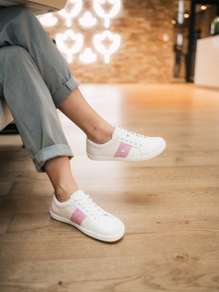 Barefoot Sneakers Be Lenka Elite - White & Pink