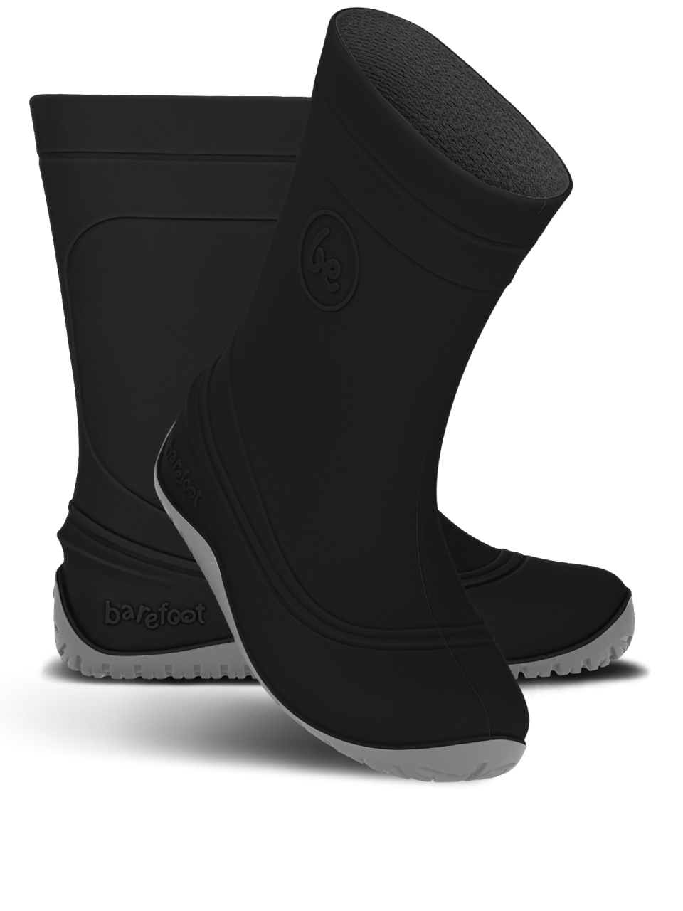Detské barefoot gumáky Be Lenka Pudds - Black