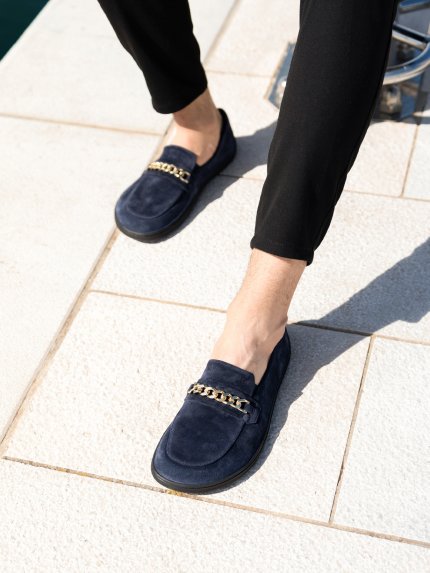 Barefoot mokasíny Be Lenka Prestage - Navy & Gold
