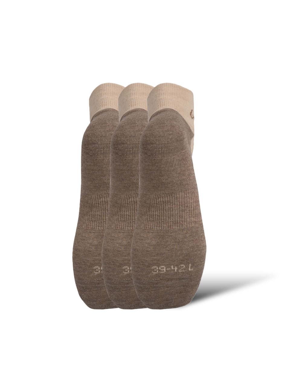 Barfußsocken Be Lenka - Crew - Merino Wool – Beige - 3 pack