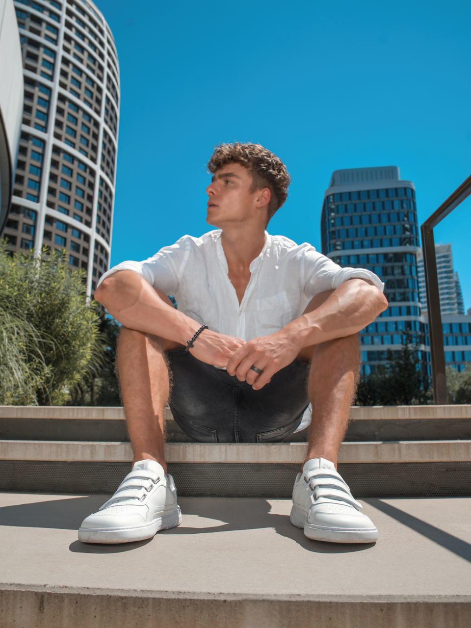 Barefoot Sneakers Barebarics Zing Velcro - All White - Leather