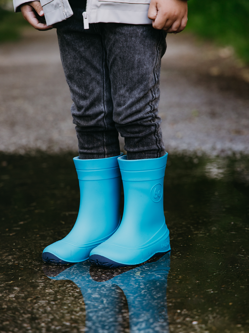 Detské barefoot gumáky Be Lenka Pudds - Aqua Blue