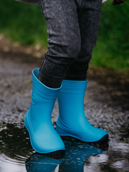 Detské barefoot gumáky Be Lenka Pudds - Aqua Blue