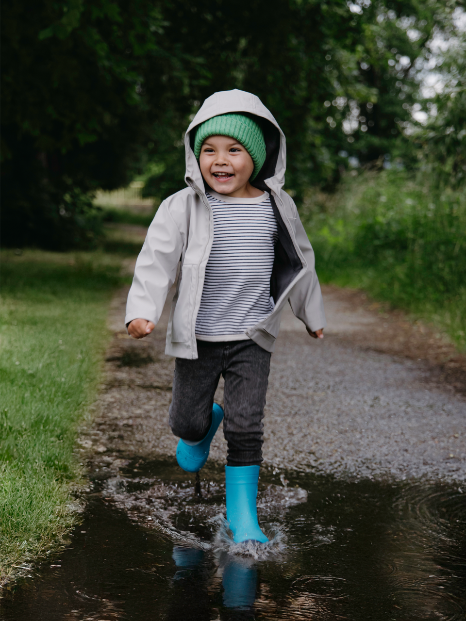 Detské barefoot gumáky Be Lenka Pudds - Aqua Blue