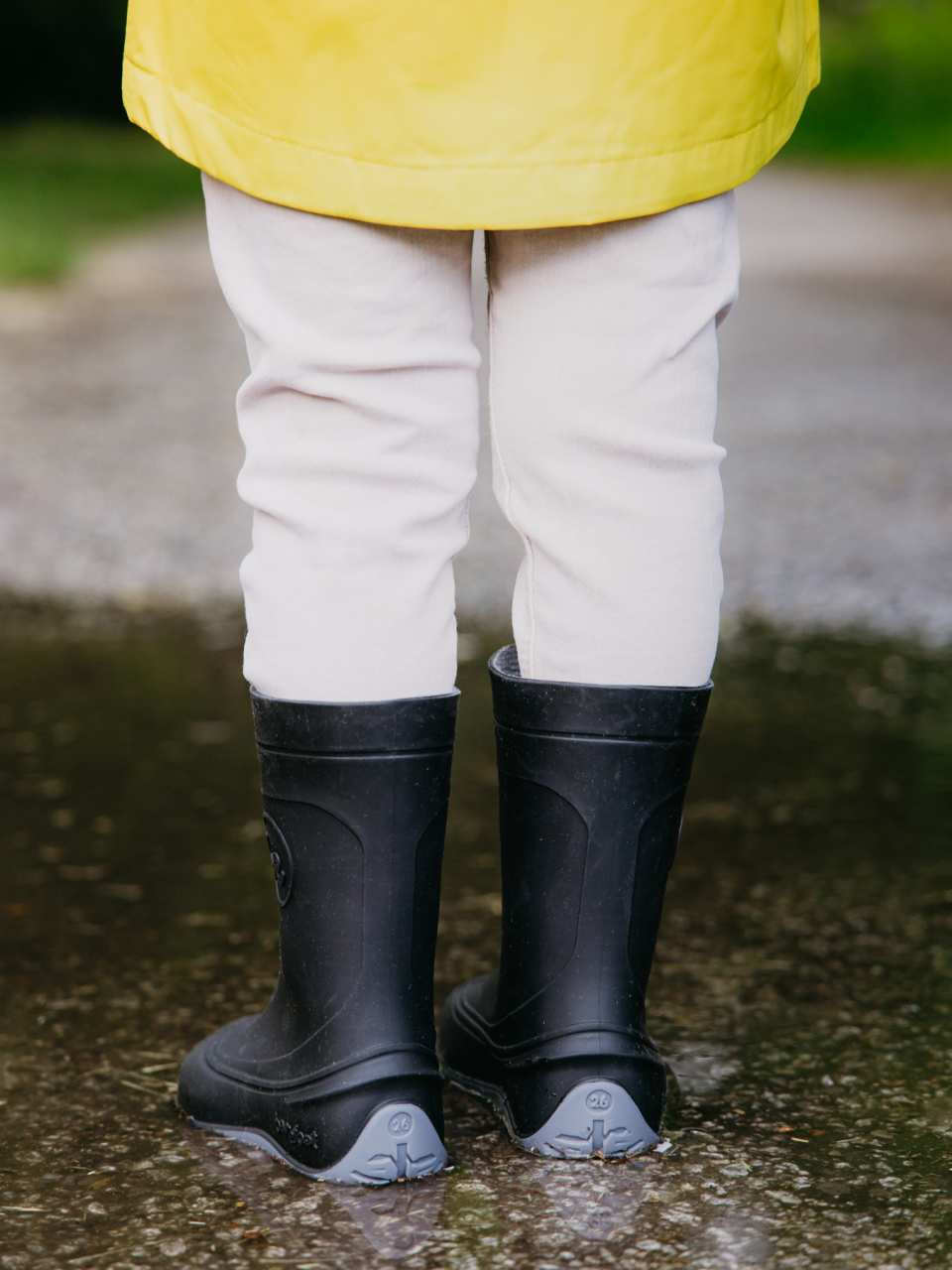 Detské barefoot gumáky Be Lenka Pudds - Black