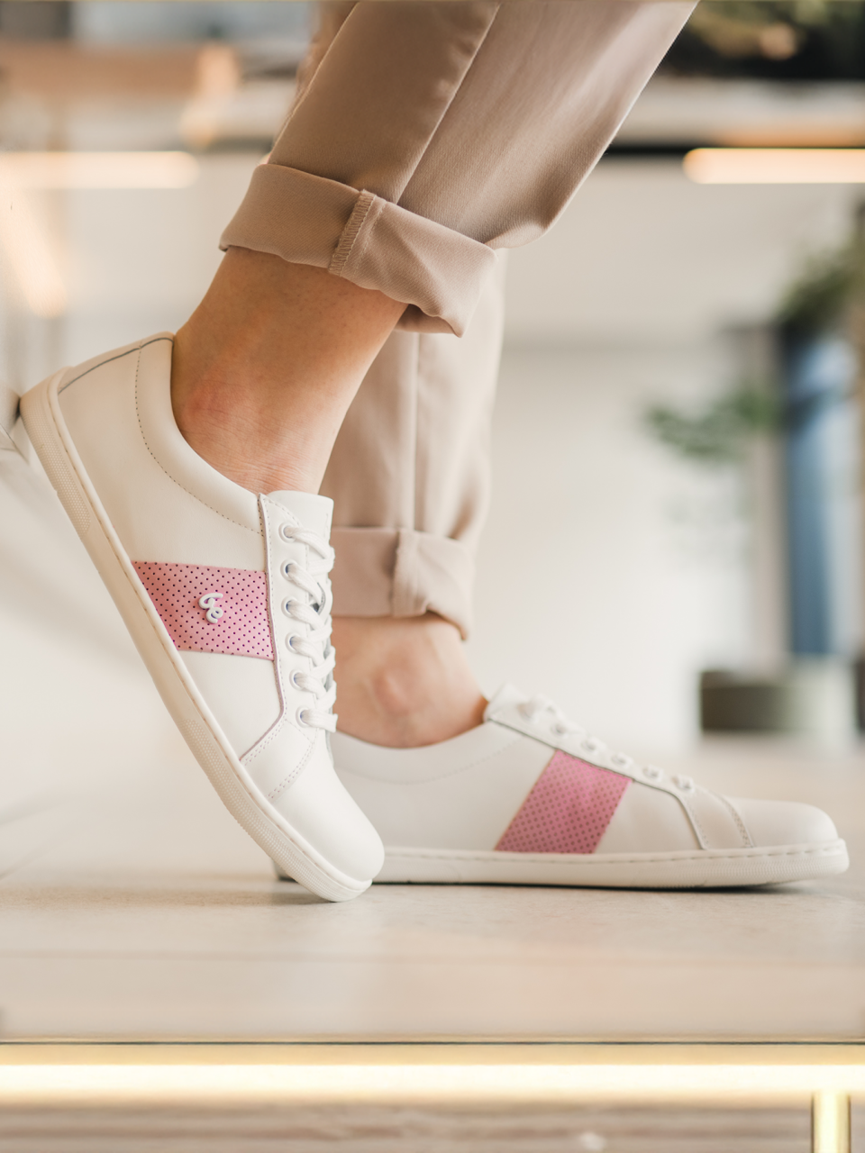 Barfuß Sneakers Be Lenka Elite - White & Pink