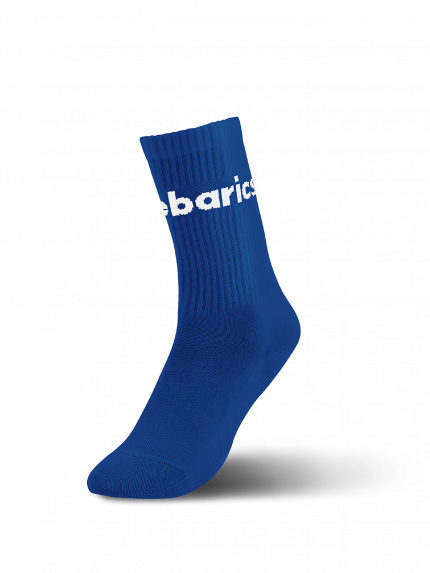 Barebarics - Barefoot Socks - Crew - Cobalt Blue - Big logo