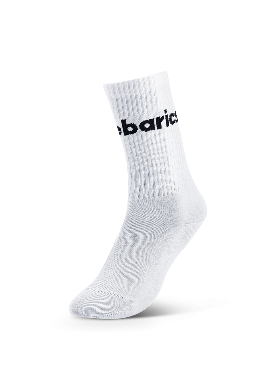 Barebarics - Barefoot Socks - Crew - White - Big logo
