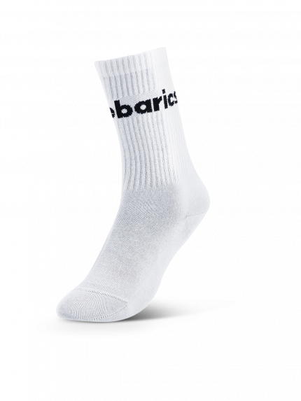 Barebarics - Barfußsocken - Crew - White - Big logo