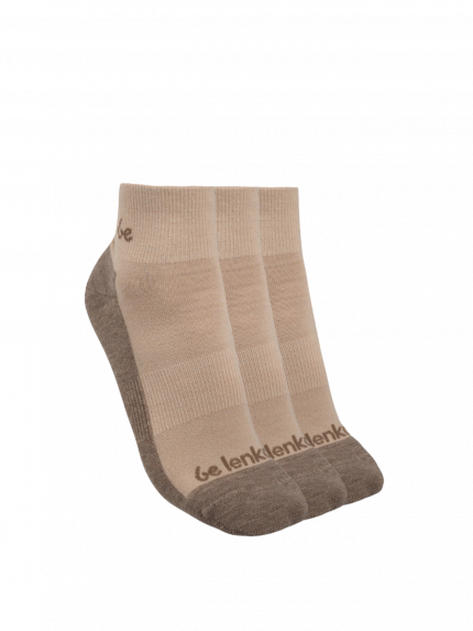 Barfußsocken Be Lenka - Crew - Merino Wool – Beige - 3 pack