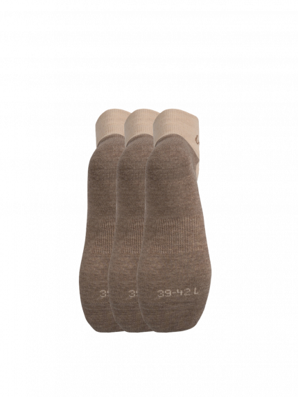Barfußsocken Be Lenka - Crew - Merino Wool – Beige - 3 pack