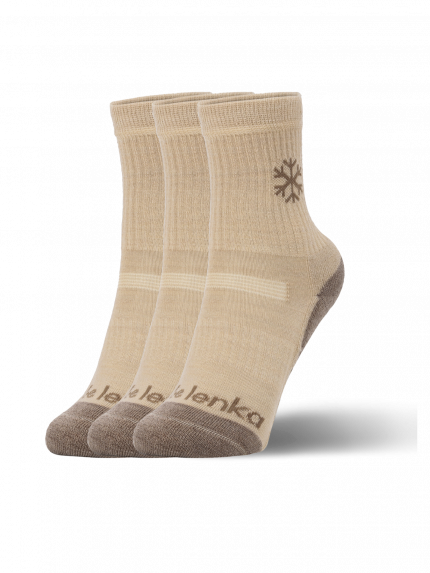 Kinder Barfußsocken Be Lenka Kids - Crew - Merino Wool - Beige - 3 pack