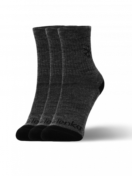Kinder Barfußsocken Be Lenka Kids - Crew - Merino Wool - Grey - 3 pack