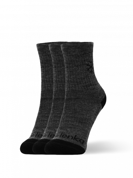 Chaussettes enfants Barefoot Be Lenka Kids - Crew - Merino Wool - Grey - 3 pack