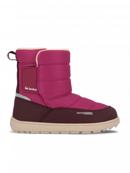 Kid's barefoot snow boots Be Lenka Ailo Junior - Berry
