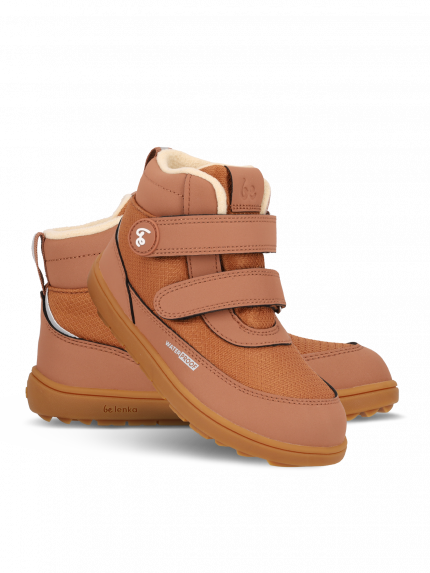 Kinder Winter Barfußschuhe Be Lenka Zippu Junior - All Brown