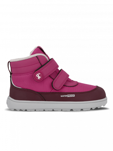 Kinder Winter Barfußschuhe Be Lenka Zippu Junior - Berry & Grey