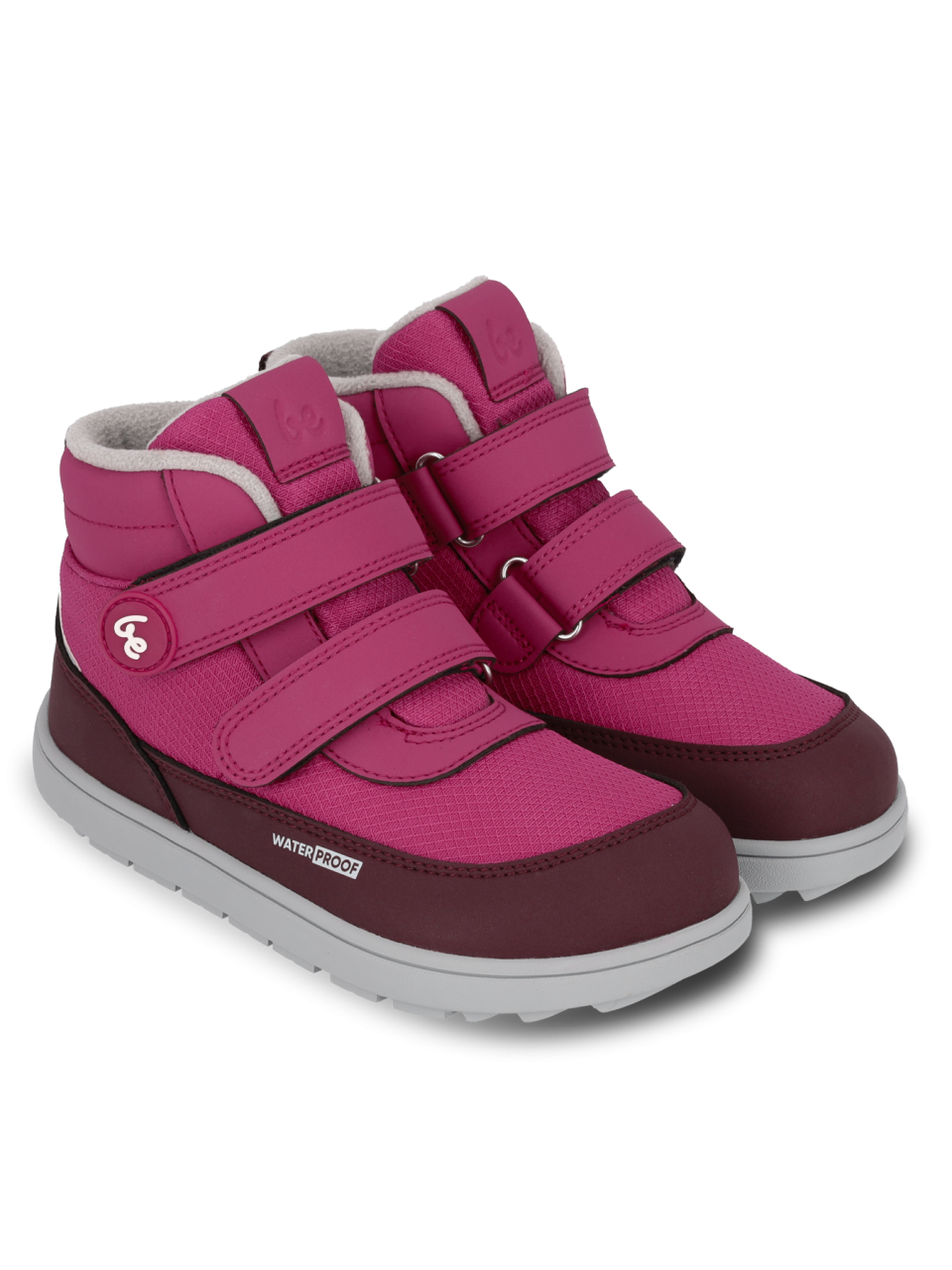 Kinder Winter Barfußschuhe Be Lenka Zippu Kids - Berry & Grey