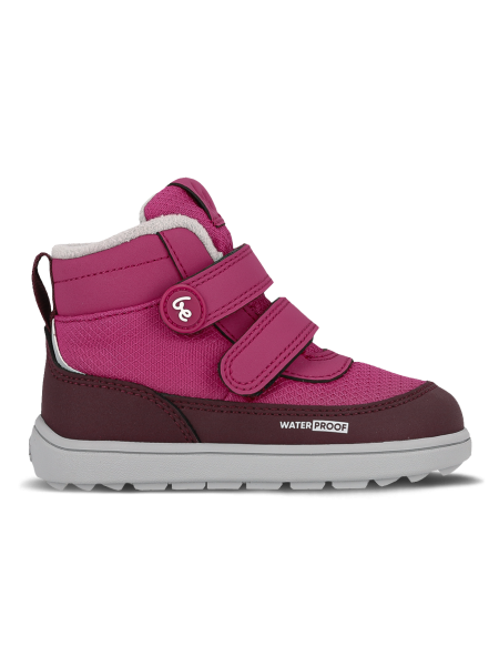 Dětské zimní barefoot boty Be Lenka Zippu Preschool - Berry & Grey