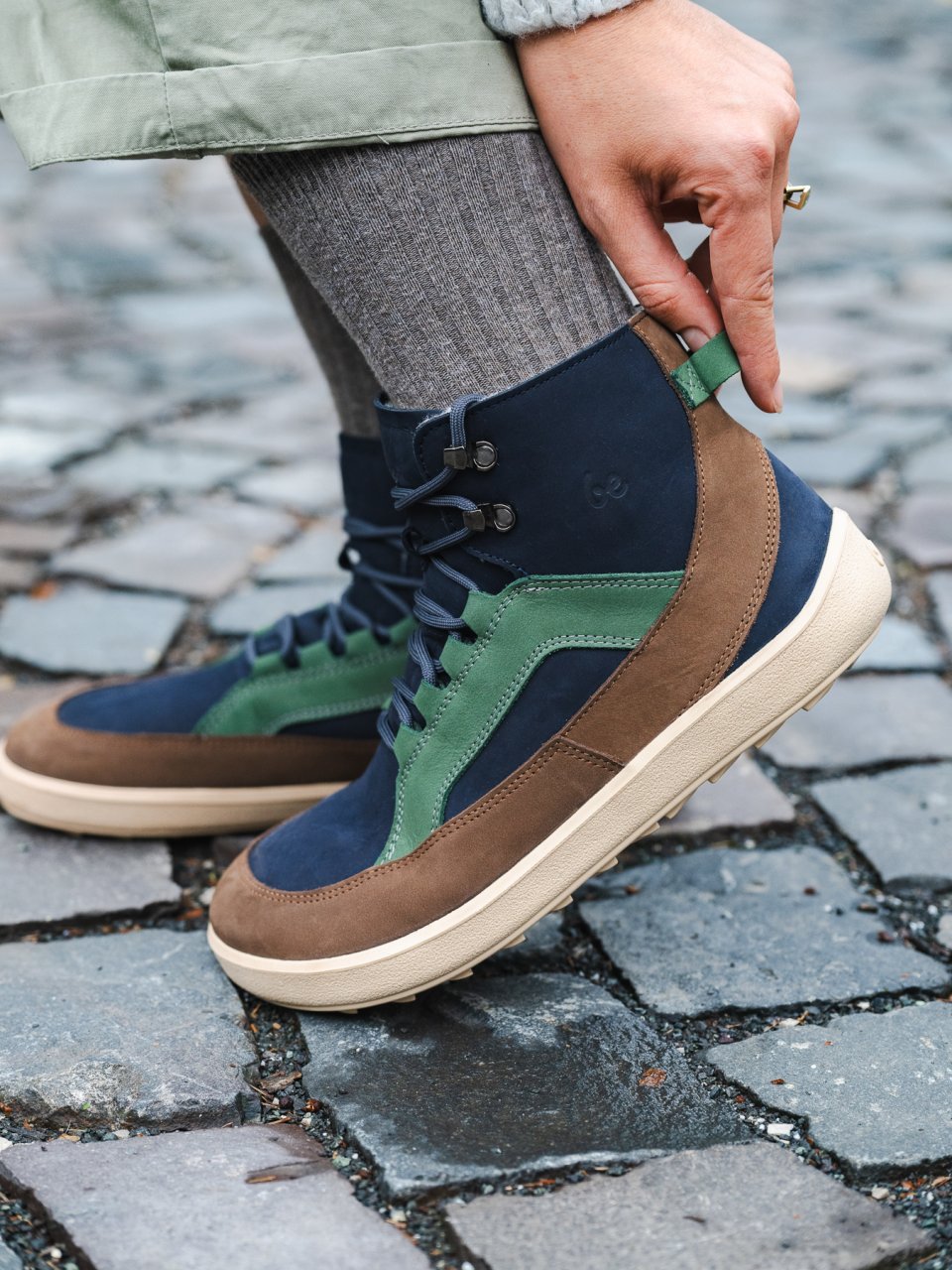 Barefoot Boots Be Lenka York - Navy, Brown & Beige