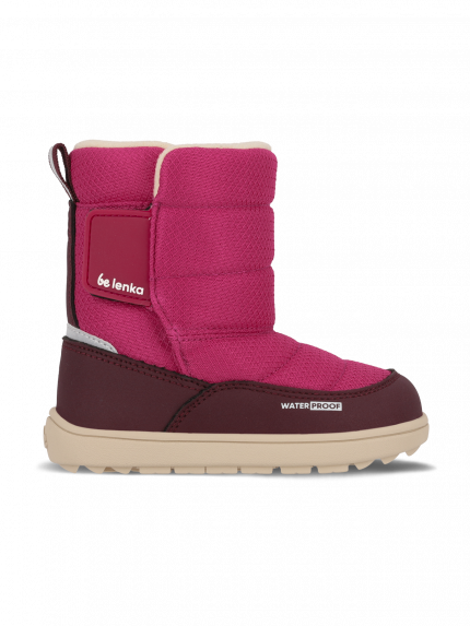 Kid's barefoot snow boots Be Lenka Ailo Preschool - Berry