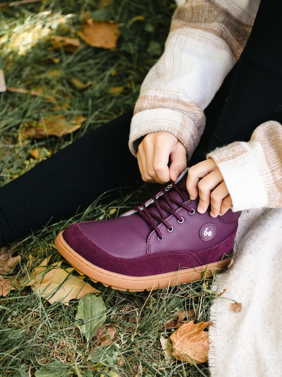 Dětské barefoot boty Be Lenka Elio Junior - Berry