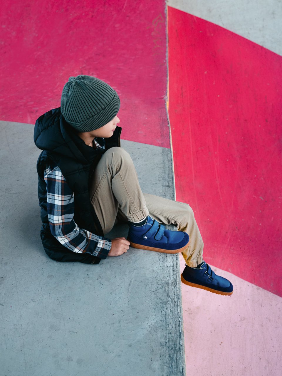 Kid's barefoot boots Be Lenka Elio Kids - Dark Blue