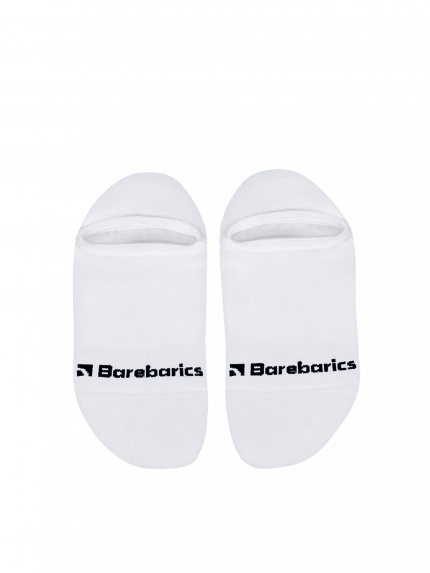 Barebarics - Barefoot Socks - No-Show - White