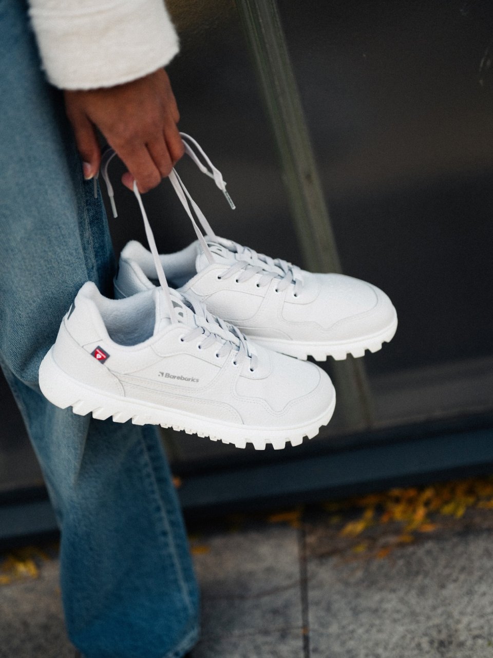 Barefoot Sneakers Barebarics Zing Frost - Light Grey & White