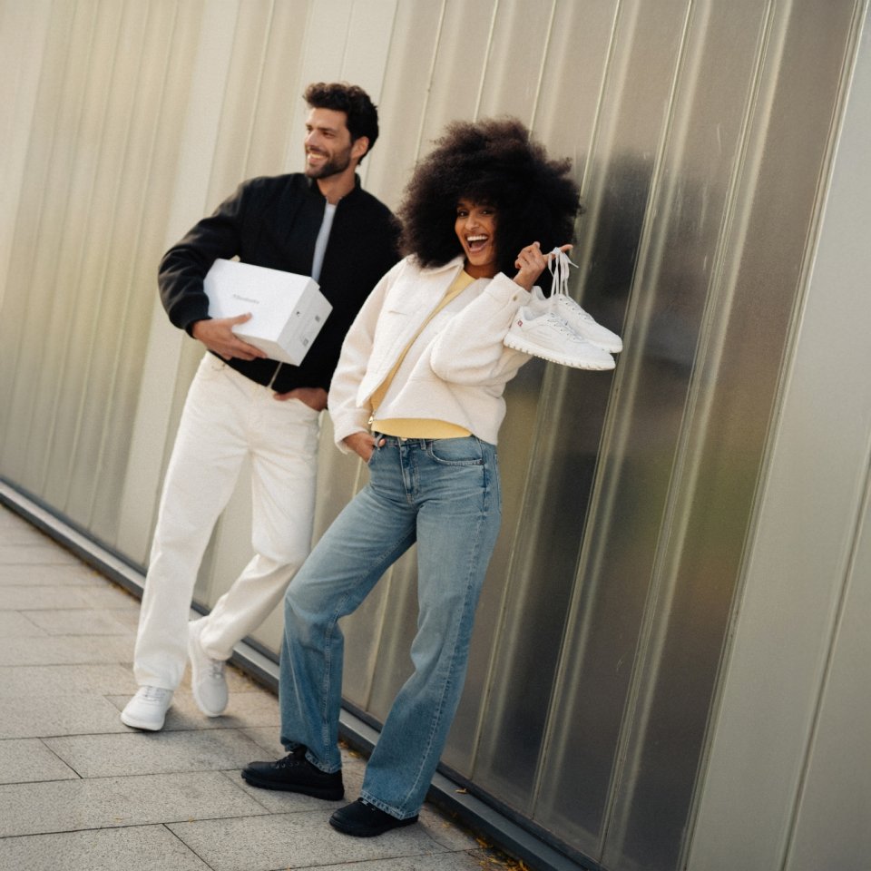 Barefoot Sneakers Barebarics Zing Frost - Light Grey & White