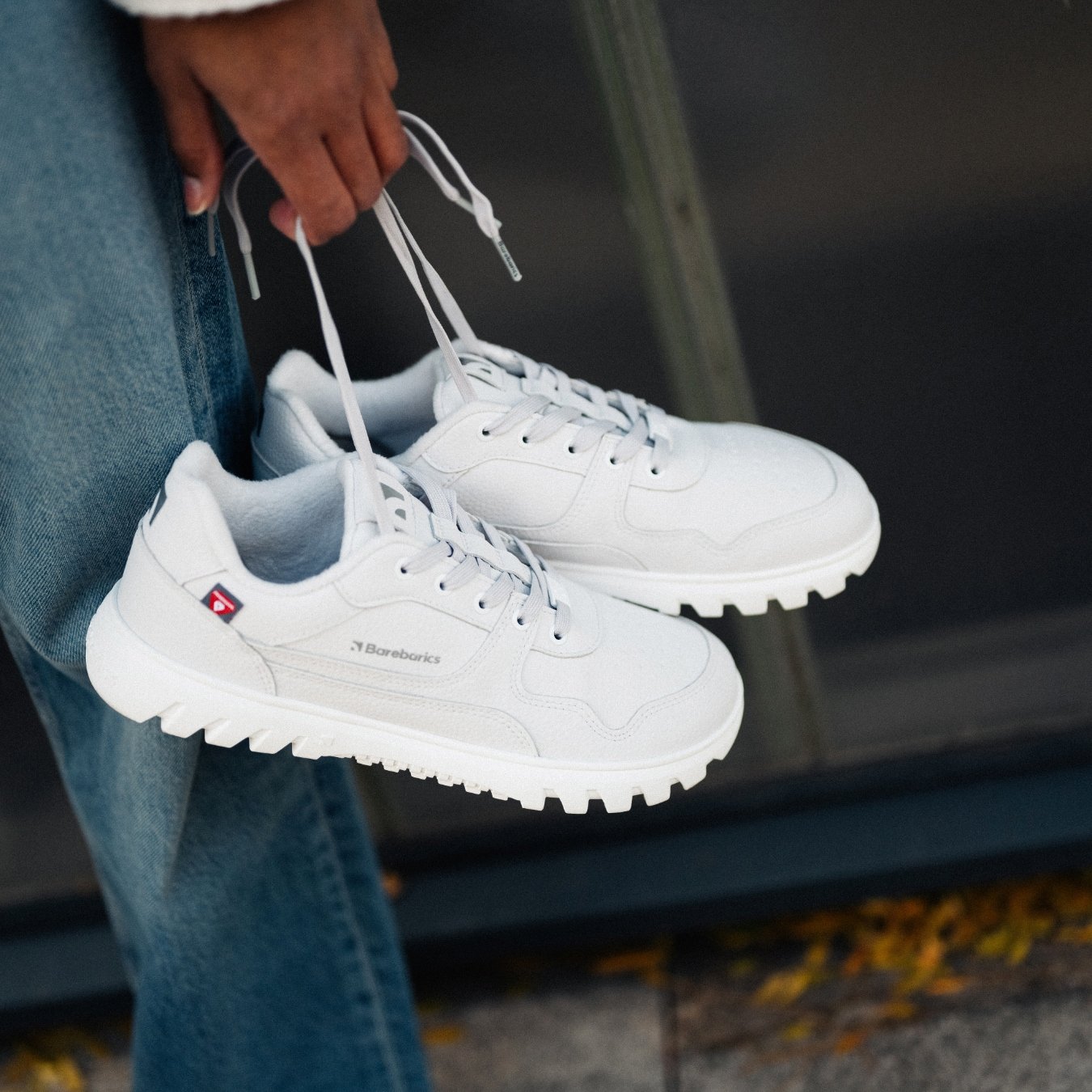 Barefoot Sneakers Barebarics Zing Frost - Light Grey & White 
