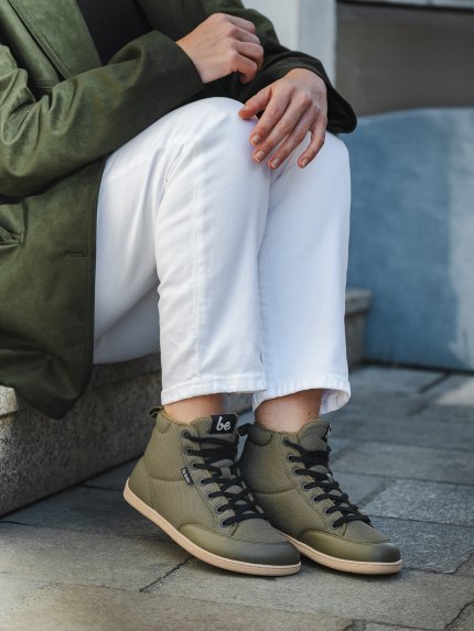 Barfuß Sneakers Be Lenka Rebound Thermo - Army Green