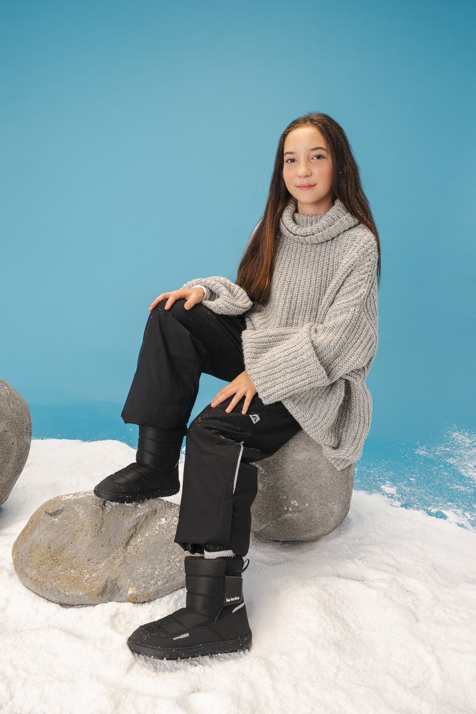 Barfuß-Schneeschuhe für Kinder Be Lenka Ailo Junior - All Black